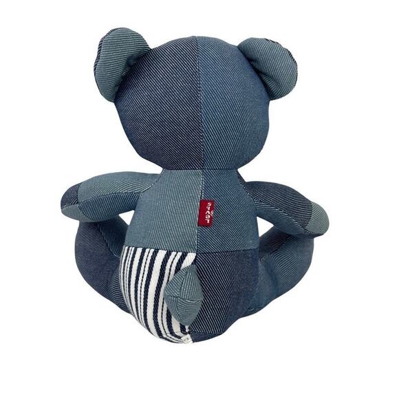 Levi's x Target Limited Edition Patchwork Plush Teddy Bear Denim Blue & White - Picture 6 of 10